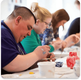 Viangelic team and participants in an activity session