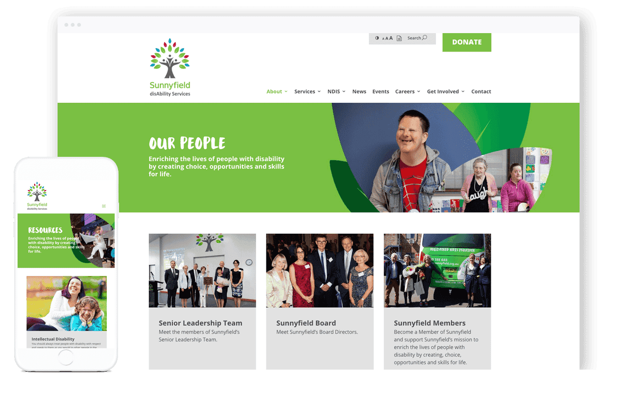 Disability Care Website Design Case Study: Sunnyfield | Pixel Fish