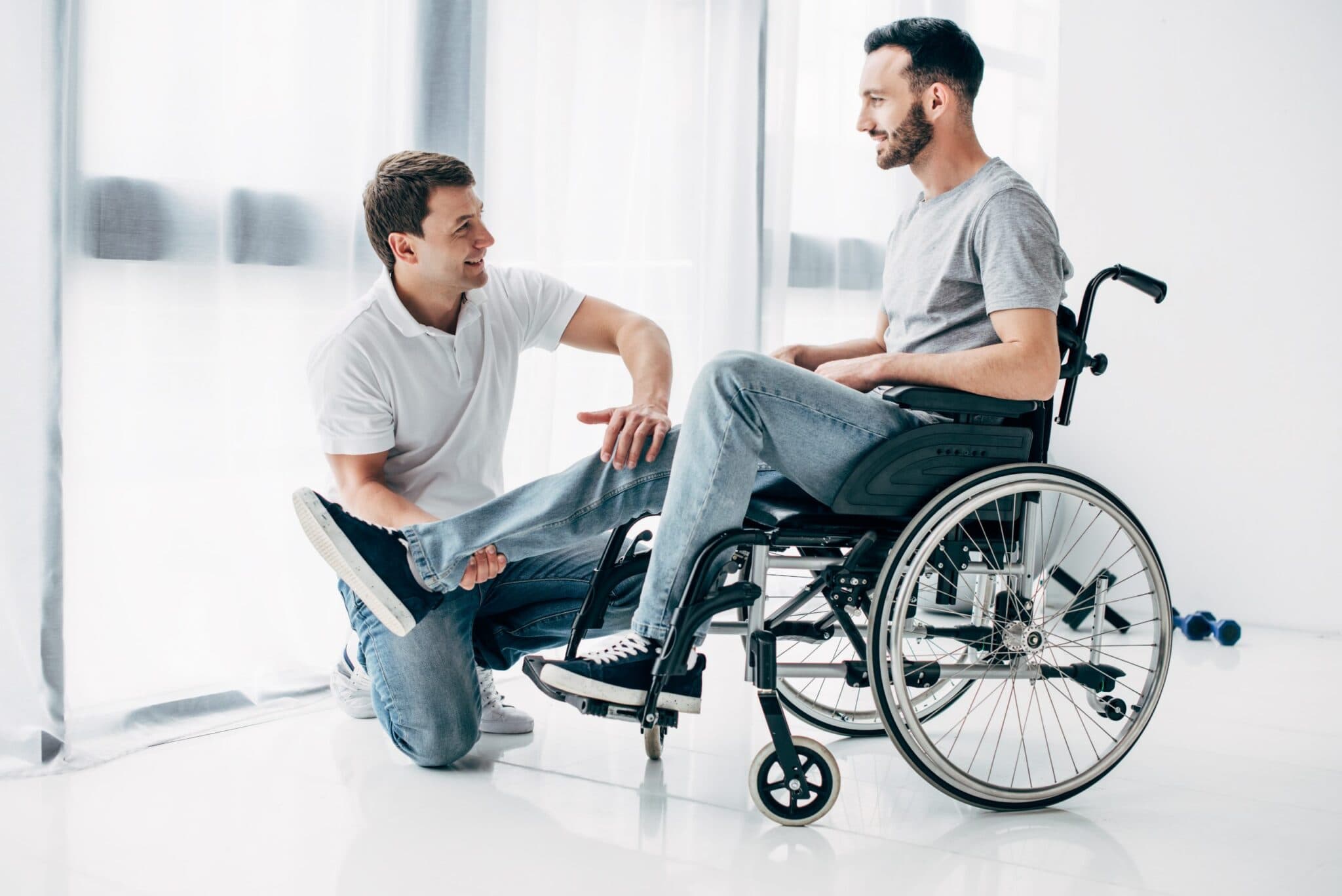 NDIS physiotherapist supporting a patient's rehabilitation